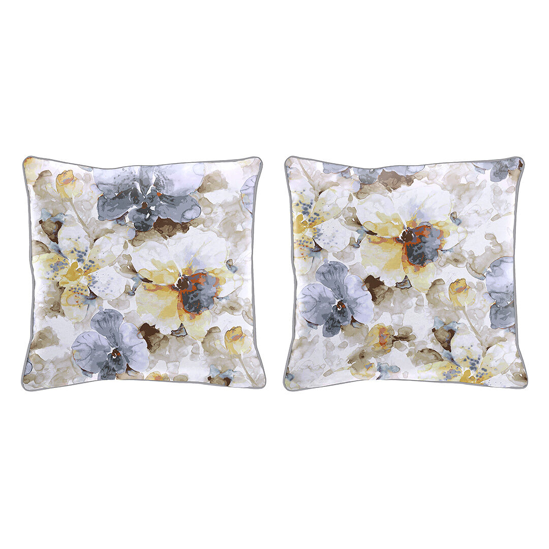 Set de 2 fundas de cojin decorativo 100% algodónnebbia a 50x50 cm amarillo