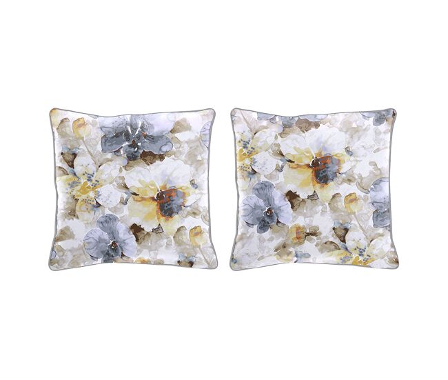 Set de 2 fundas de cojin decorativo 100% algodónnebbia a 50x50 cm amarillo