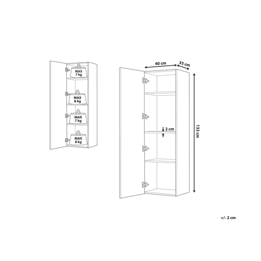 Móvel de casa de banho suspenso MATARO 40 cm Preto