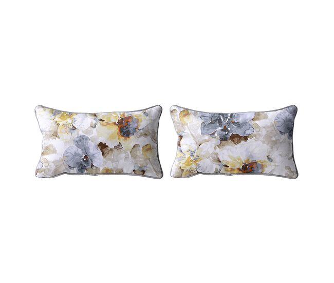Set de 2 fundas de cojin decorativo 100% algodónnebbia a 30x50 cm amarillo