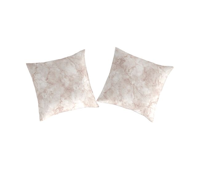 2 fundas de almohada 100% algodón percal macale 65x65 cm piedra