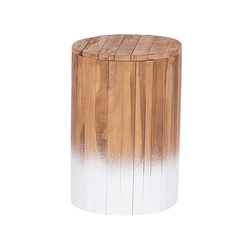 Mesa de apoio MOVAS Madeira de teca CastanhoBranco