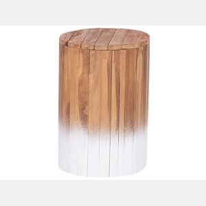 Mesa de apoio MOVAS Madeira de teca CastanhoBranco