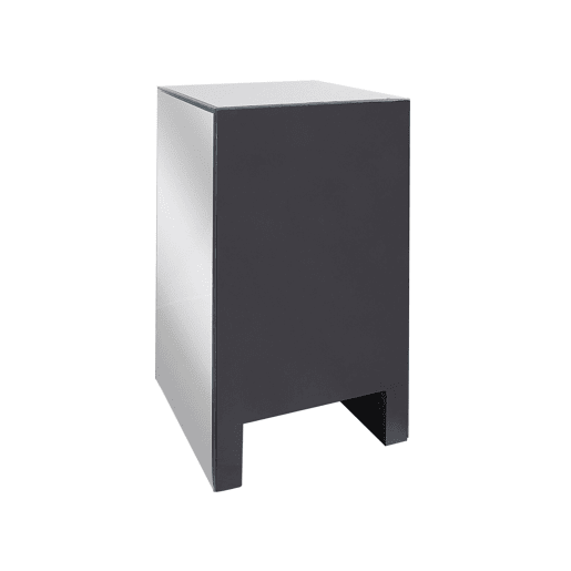 Mesa de cabeceira com 3 gavetas LORAY Vidro Prateado