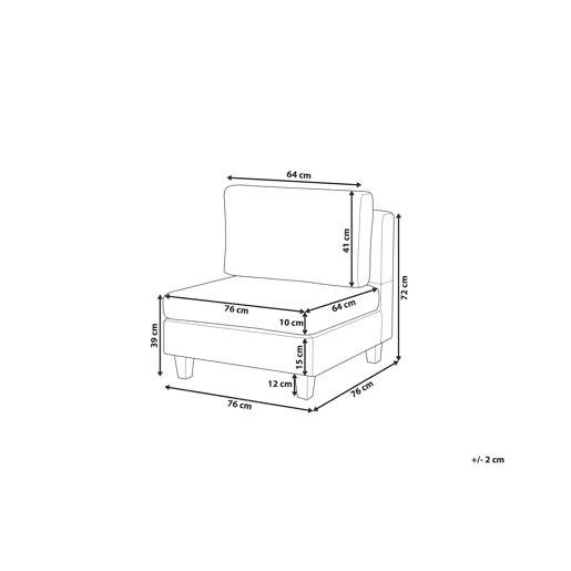 Poltrona modular FEVIK Tecido Preto Poltrona modular FEVIK Tecido Preto