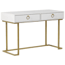 Consola Secretária WESTPORT BrancoDourado 115 cm 50 cm com arrumação
