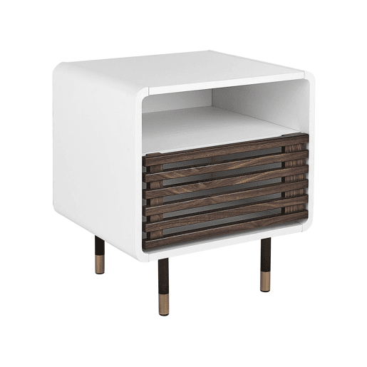 Mesa de cabeceira com gaveta RIFLE Branco