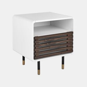 Mesa de cabeceira com gaveta RIFLE Branco