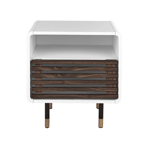 Mesa de cabeceira com gaveta RIFLE Branco