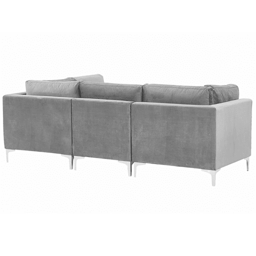Sofá modular EVJA Veludo Cinzento 3 lugares