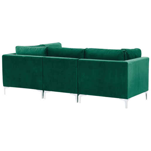 Sofá modular EVJA Veludo Verde 3 lugares