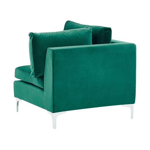 Sofá modular EVJA Veludo Verde 3 lugares