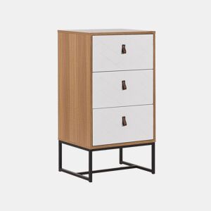 Cómoda 3 gavetas NUEVA Castanho claroBranco