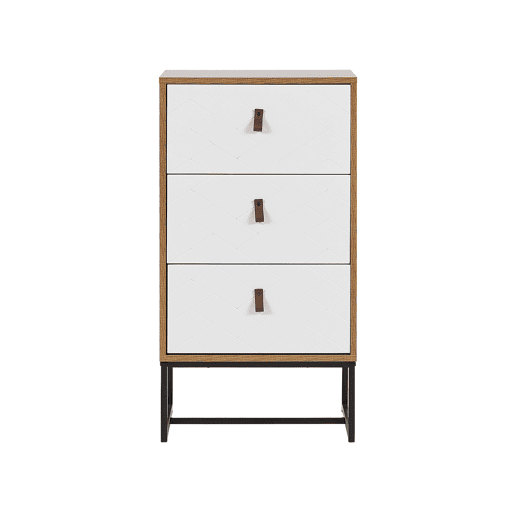 Cómoda 3 gavetas NUEVA Castanho claroBranco