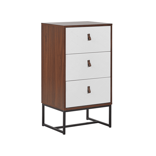 Cómoda 3 gavetas NUEVA Castanho escuroBranco