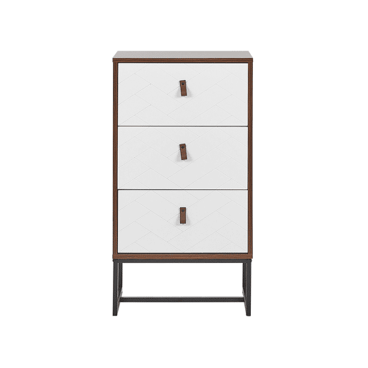 Cómoda 3 gavetas NUEVA Castanho escuroBranco