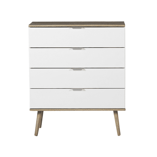 Cómoda 4 gavetas WALPI Branco Cómoda 4 gavetas WALPI Branco