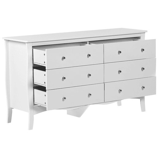 Cómoda 6 gavetas WINCHESTER Branco
