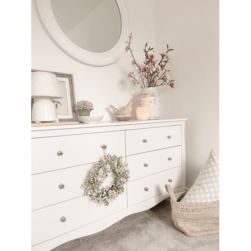 Cómoda 6 gavetas WINCHESTER Branco