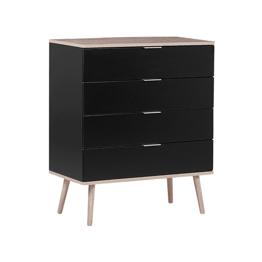 Cómoda 4 gavetas WALPI Preto