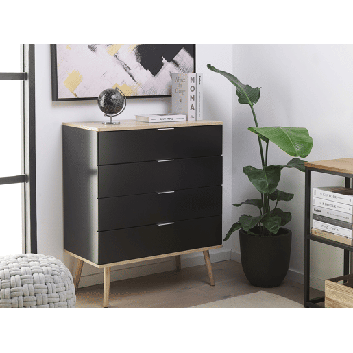 Cómoda 4 gavetas WALPI Preto