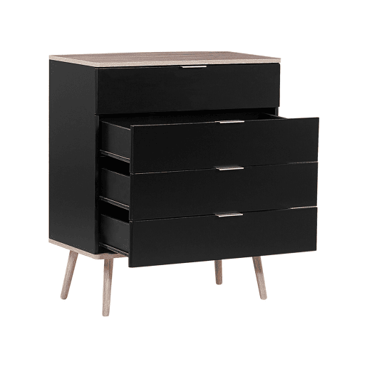 Cómoda 4 gavetas WALPI Preto