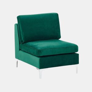 Módulo de 1 lugar em veludo verde EVJA