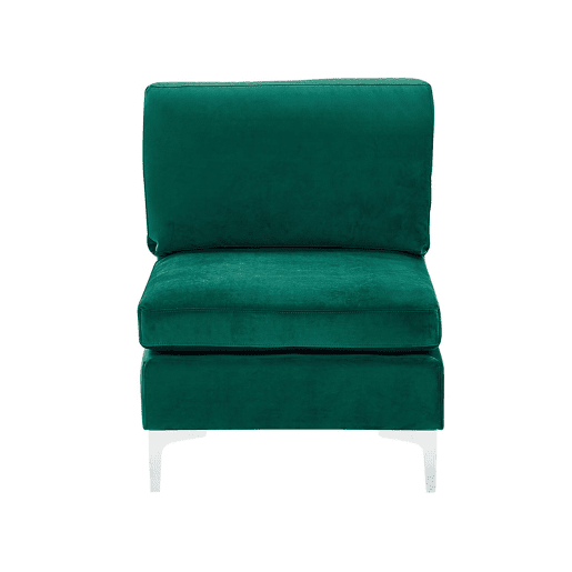 Módulo de 1 lugar em veludo verde EVJA Módulo de 1 lugar em veludo verde EVJA