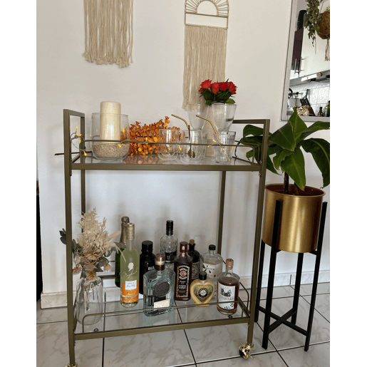 Carrinho de cozinha VENETA Metal Dourado