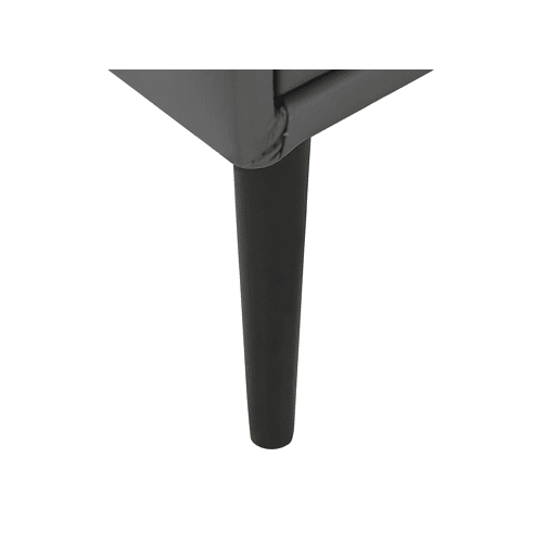Mesa de cabeceira com 2 gavetas ESSONNE Pele sintética Cinzento