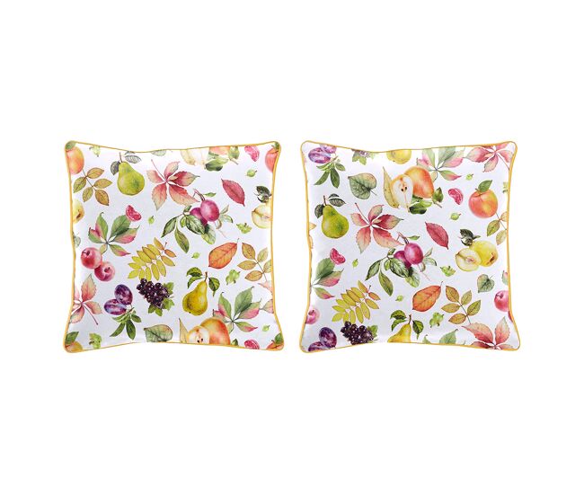 Set de 2 fundas de cojin decorativo 100% algodónsella 50x50 cm multicolor