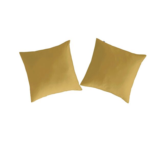 2 fundas de almohada de algodón casual 80x80 cm maiz