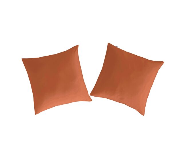 2 fundas de almohada de algodón casual 80x80 cm caldera