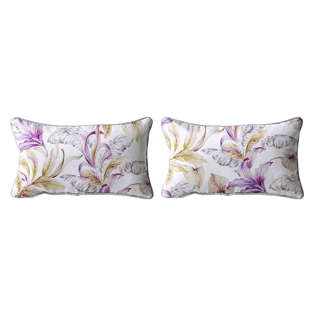 Set de 2 fundas de cojin decorativo 100% algodónulutu 30x50 cm malva