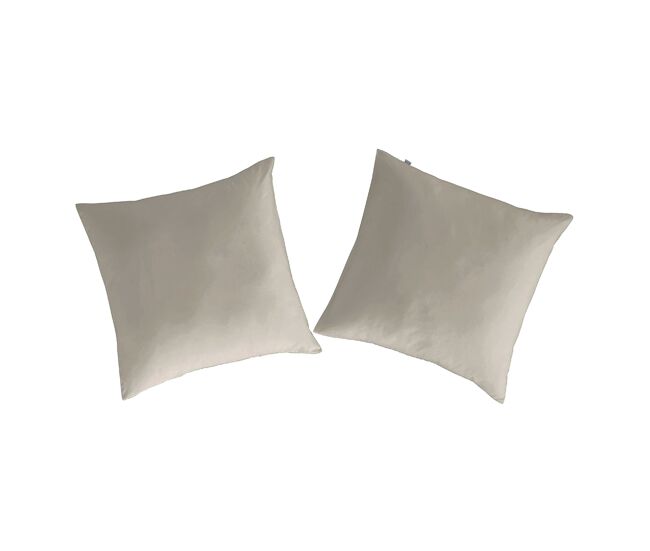 2 fundas de almohada de algodón casual 80x80 cm lino