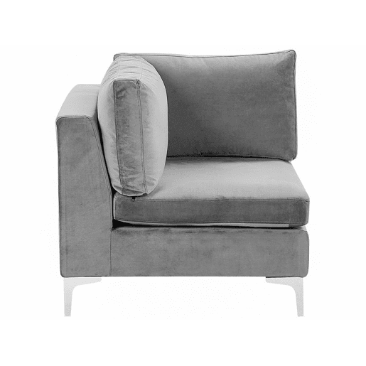 Sofá modular em forma de U EVJA Veludo Cinzento 6 lugares