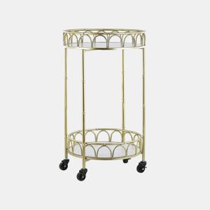 Carrinho de cozinha SHAFTER Metal Mármore branco