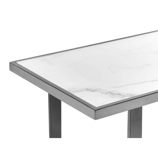 Consola PLANO Vidro de segurança (temperado) Mármore branco