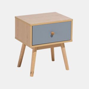 Mesa de cabeceira com gaveta ARVADA Castanho claro