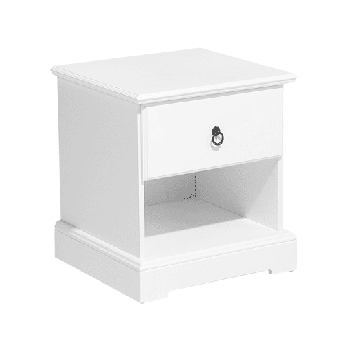 Mesa de cabeceira com gaveta GILBERT Branco Mesa de cabeceira com gaveta GILBERT Branco