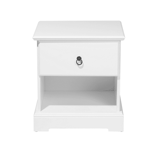 Mesa de cabeceira com gaveta GILBERT Branco Mesa de cabeceira com gaveta GILBERT Branco