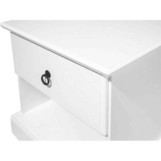 Mesa de cabeceira com gaveta GILBERT Branco Mesa de cabeceira com gaveta GILBERT Branco