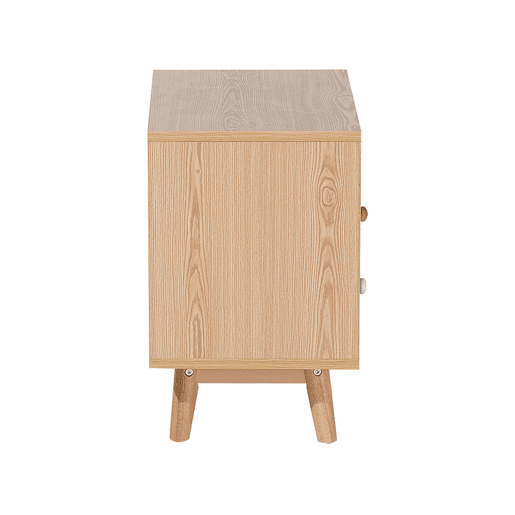 Mesa de cabeceira com 2 gavetas FARGO Castanho claro