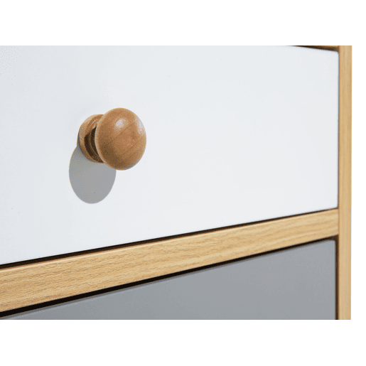 Mesa de cabeceira com 2 gavetas FARGO Castanho claro