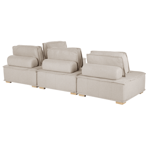 Sofá de canto modular TIBRO Tecido Creme claro 4 lugares à direita