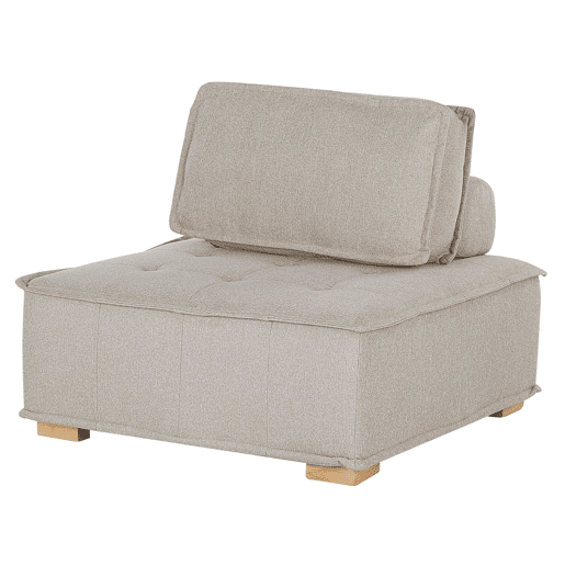 Sofá de canto modular TIBRO Tecido Creme claro 4 lugares à direita