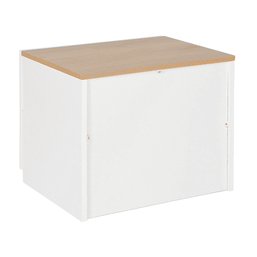 Mesa de cabeceira com 2 gavetas EDISON Branco