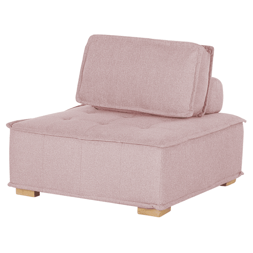 Conjunto de sala de estar modular TIBRO Tecido Rosa 4 lugares