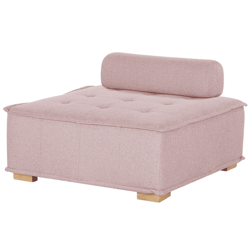 Conjunto de sala de estar modular TIBRO Tecido Rosa 4 lugares