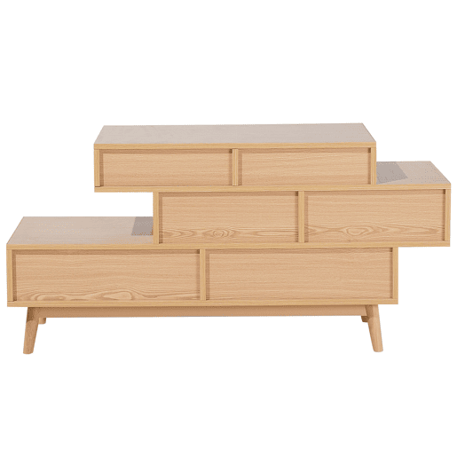 Cómoda 4 gavetas IRVINE CastanhoBranco Cómoda 4 gavetas IRVINE CastanhoBranco